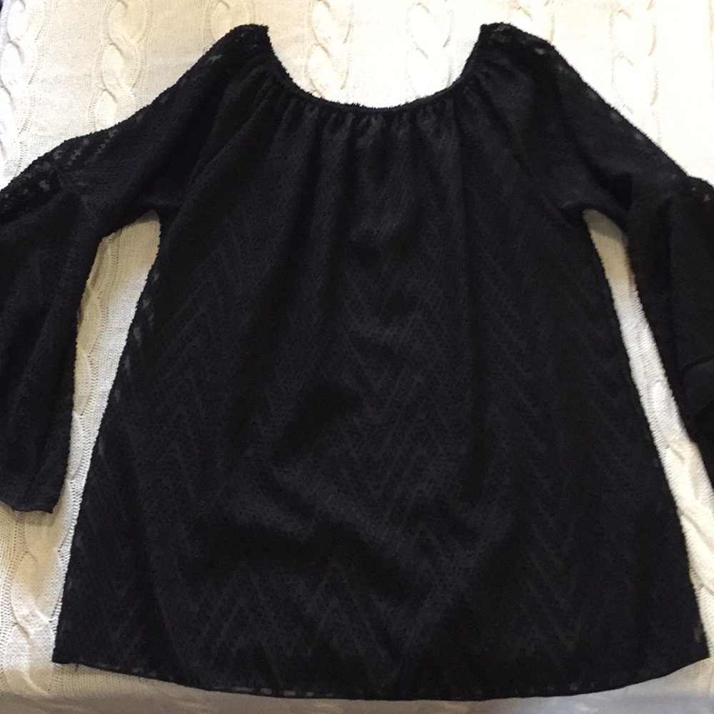 Black sheer blouse